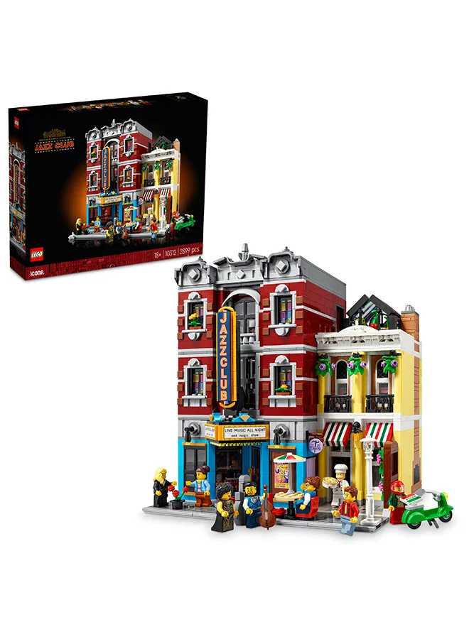 LEGO Icons Jazz Club 10312 Building Set For Adults; An Immersive Gift For Musicians And Jazz Fans; A Collectible For Adults Who Love Modular Buildings; Includes 5 Detailed Sections And 8 Minifigures (2,899 Pieces)