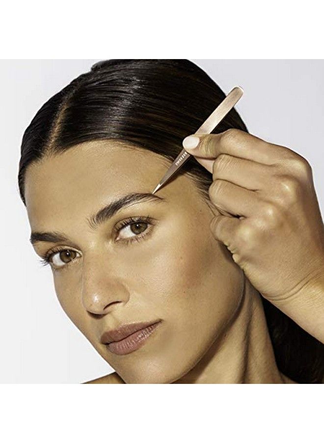 Tweezerman Stainless Steel Point Tweezer Eyebrow Precision Tweezers Facial And Ingrown Hair Removal (Rose Gold) - Image 4