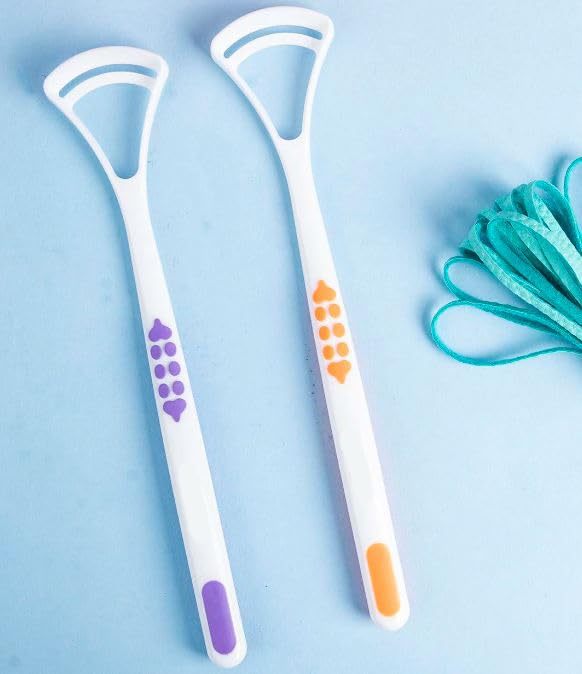 Calitate24 Tongue Cleaner For Kids Adults Antimicrobial Cleaner Scrapper For Optimal Oral Hygiene(Pack Of 2)(Multicolor) - Image 1