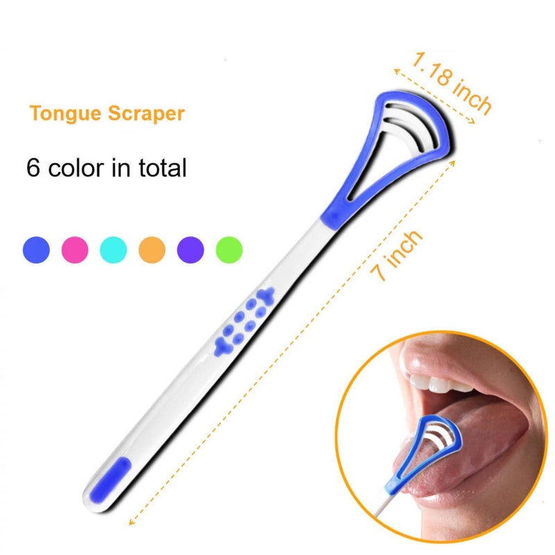 Calitate24 Tongue Cleaner For Kids Adults Antimicrobial Cleaner Scrapper For Optimal Oral Hygiene(Pack Of 2)(Multicolor) - Image 2