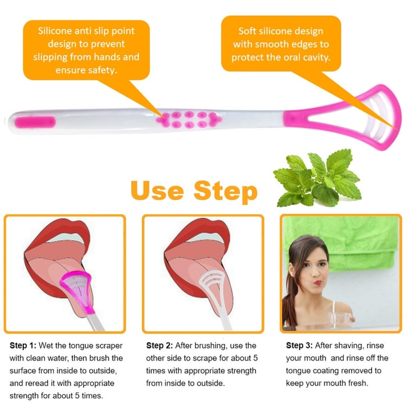 Calitate24 Tongue Cleaner For Kids Adults Antimicrobial Cleaner Scrapper For Optimal Oral Hygiene(Pack Of 2)(Multicolor) - Image 5