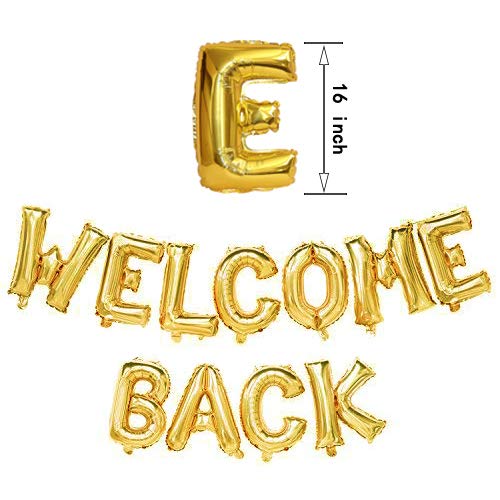 Tazimi Welcome Back Balloons Gold Welcome Back Banner Back to School Party Supplies with Flower Balloons Star Banners First Day of School Classroom, Wedding, House, Home Decor Decorations - Image 4