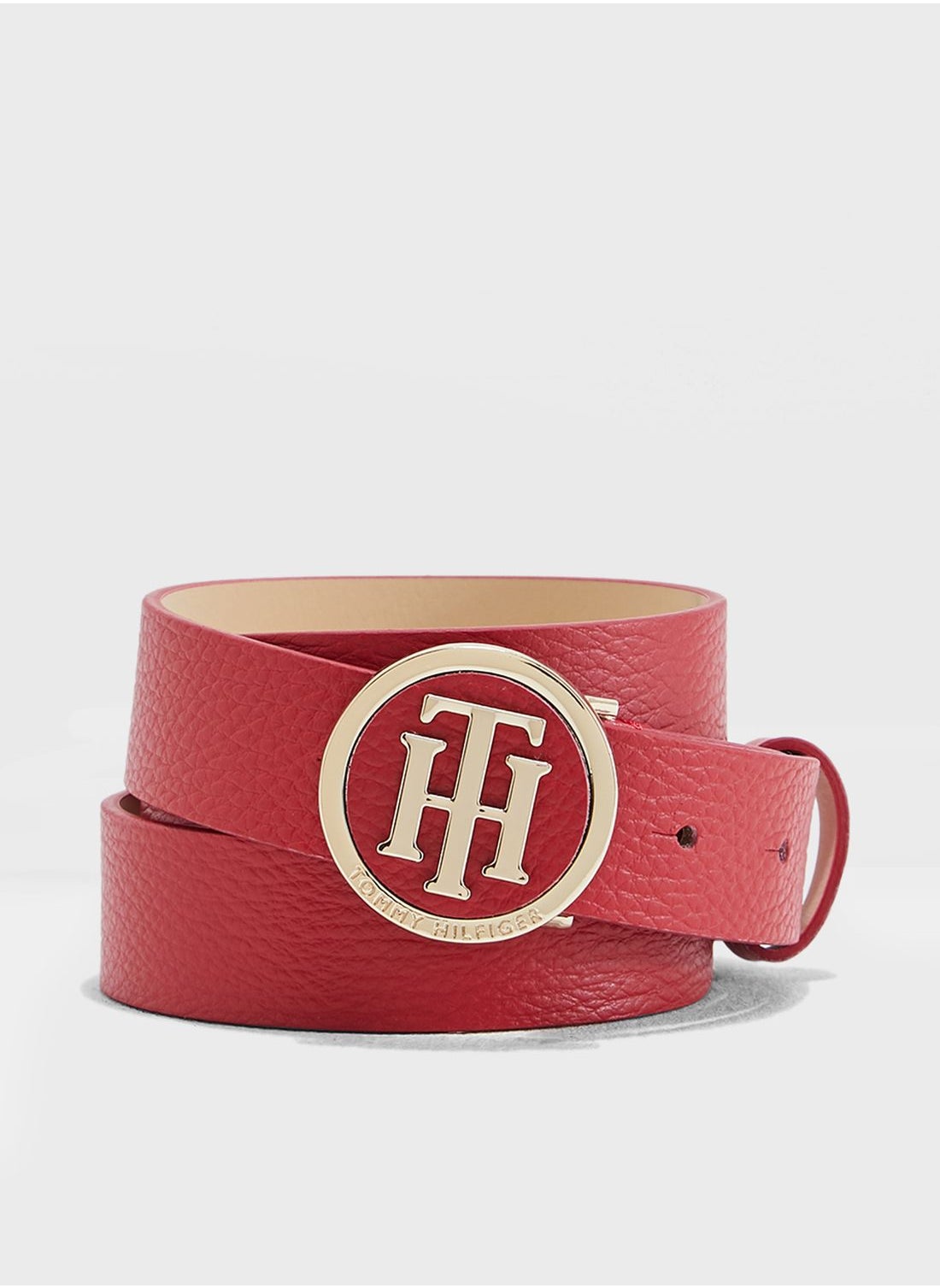 round buckle belt tommy hilfiger