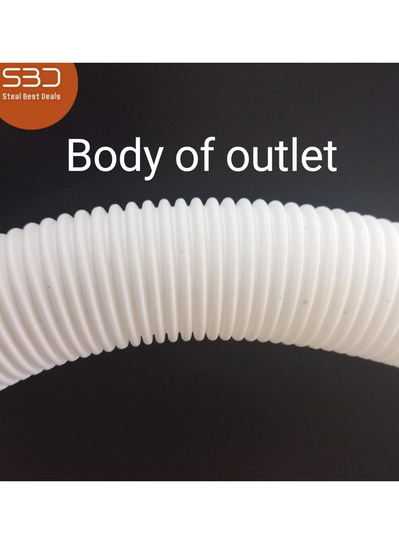 فكسر خرطوم تصريف غسالة الملابس العالمي من فيكسر (1.5 متر) - متوافق مع منافذ بقطر 30/34/38/42 مم | للغسالات وغسالات الأطباق - Image 5