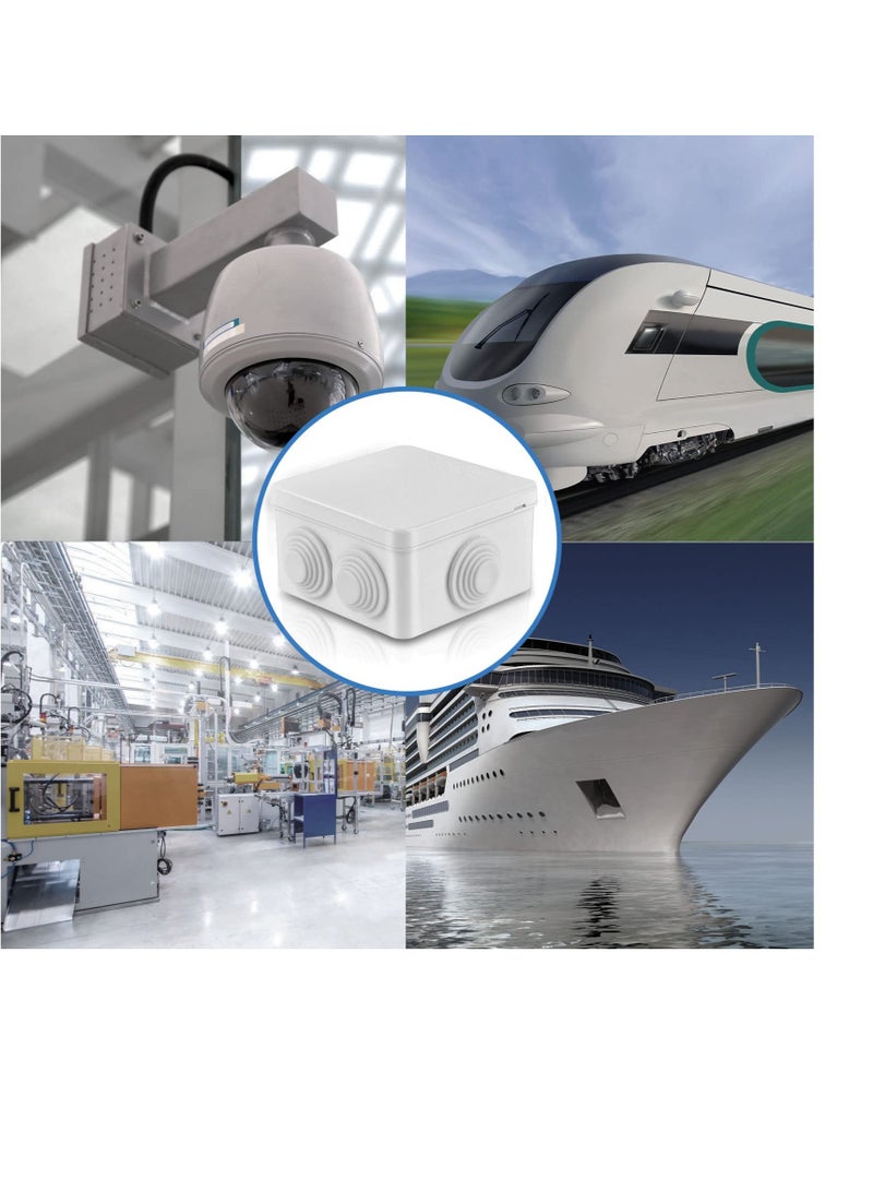 SYOSI 4 Pcs Junction Box, ABS Plastic Dustproof Waterproof Cable Protect Enclosure, for Indoor Outdoor Electronics Cable, CCTV Camera, LED Strip, Road Sign - Image 5