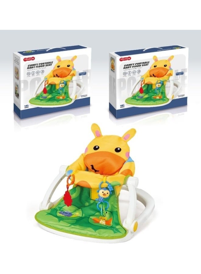 Tiibaby Portable Baby Floor Seat, Giraffe Design 0-18 Months - Image 2