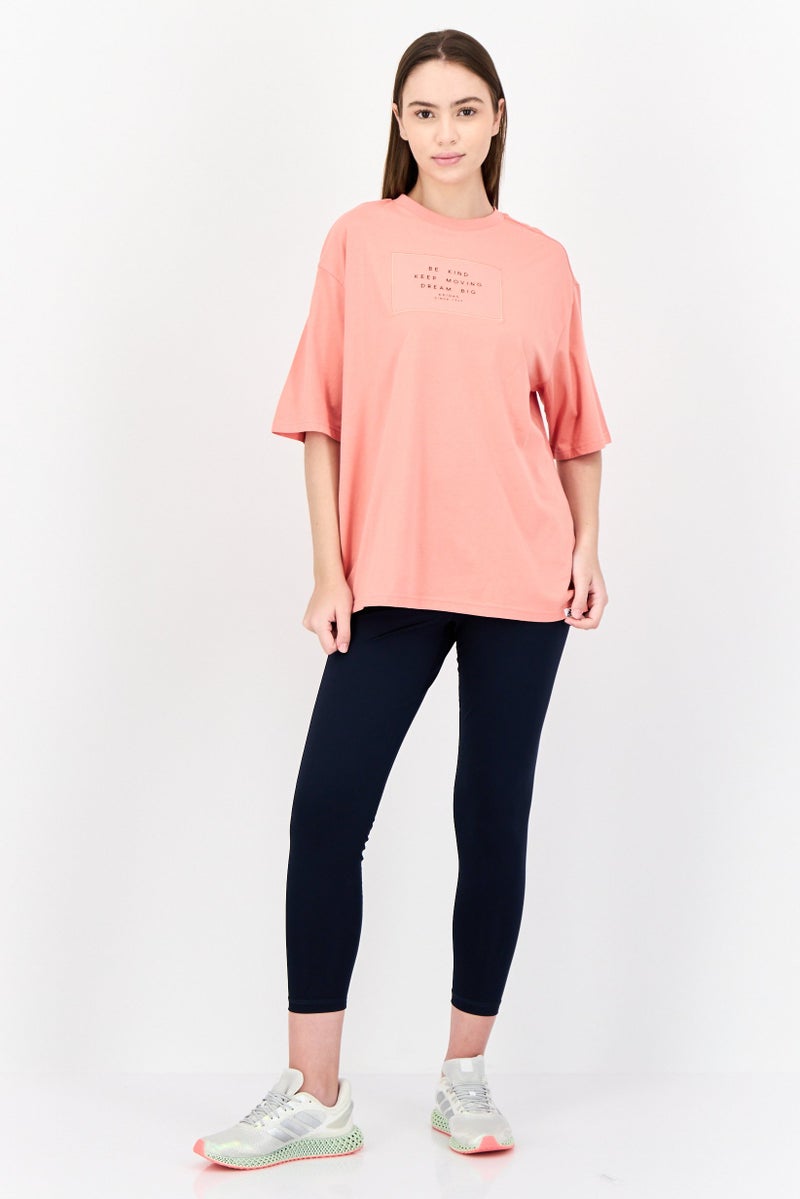 Adidas تي شيرت رياضي نسائي قصير الأكمام في الهواء الطلق، وردي - Image 4