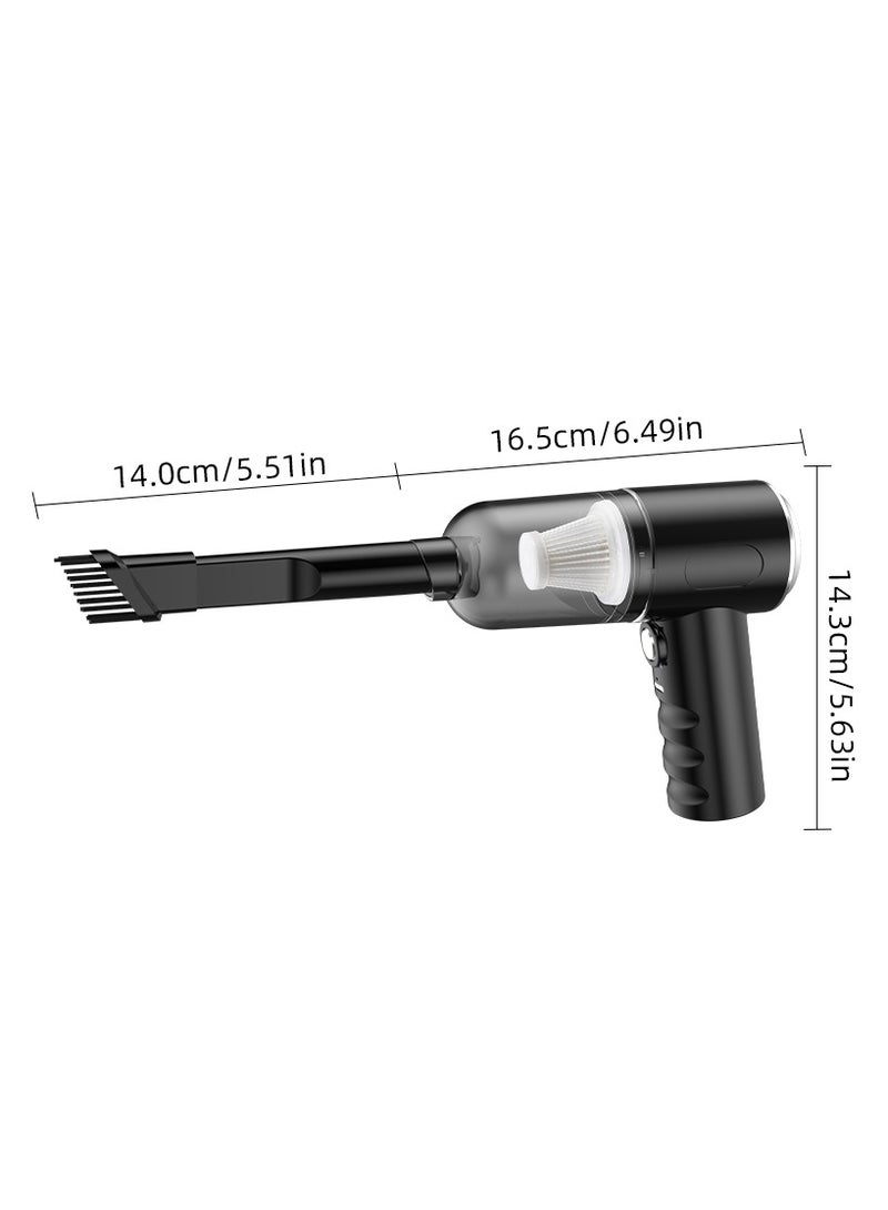 Generic 3-in-1 6000mAh 50000RPM Air Flow Mini Vacuum Cleaner/Duster Rechargeable Handheld Vacuum Cordless Keyboard Cleaner Air Blower Car Vacuum Cleaner for Compute/Car/House - Image 5