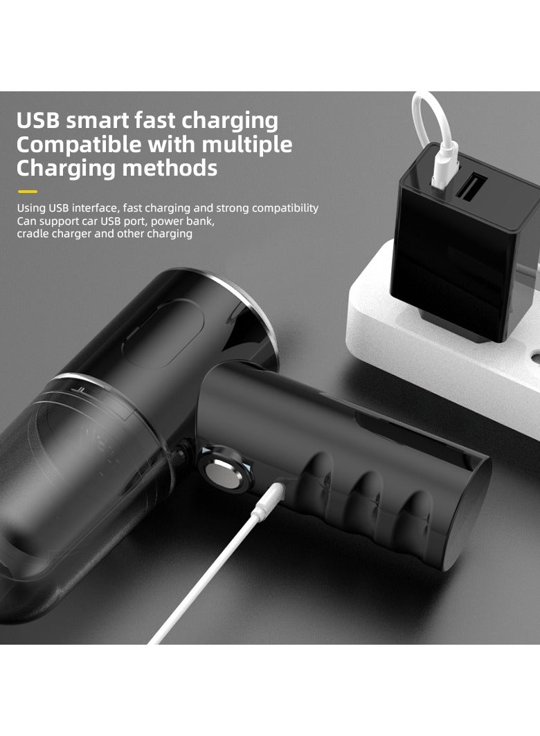 Generic 3-in-1 6000mAh 50000RPM Air Flow Mini Vacuum Cleaner/Duster Rechargeable Handheld Vacuum Cordless Keyboard Cleaner Air Blower Car Vacuum Cleaner for Compute/Car/House - Image 4
