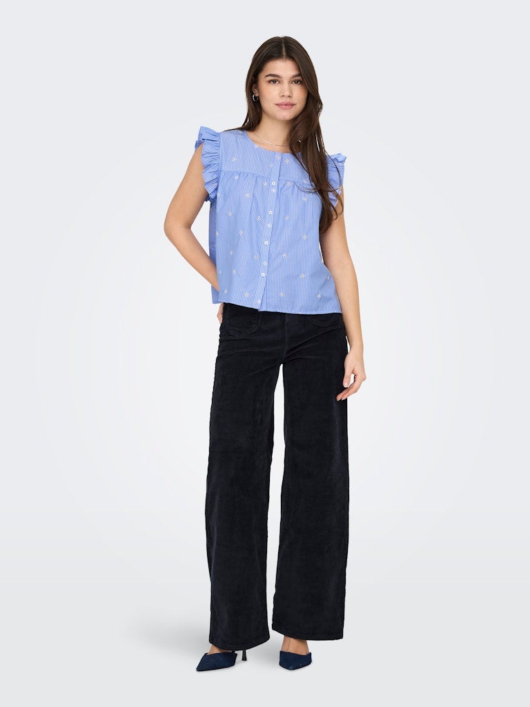 ONLY ONLAMANDA SL EMB TOP WVN - Image 3