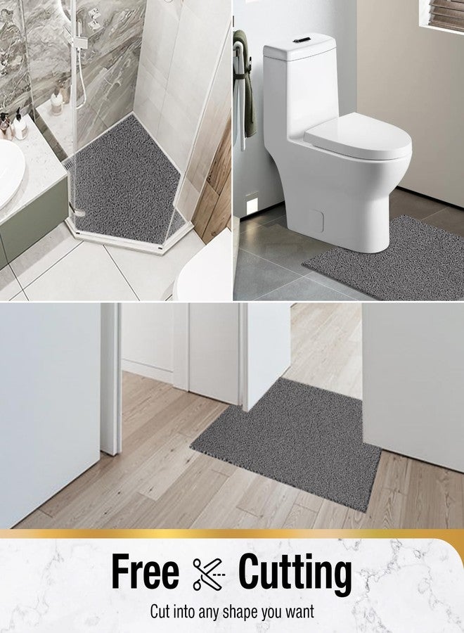 HITSLAM Shower Mat Non Slip Square, Bath Tub Mat for Textured Surface, Soft PVC Loofah Bathtub Mats Without Suction Cups, Quick Drying Shower Floor Mat, 24 x 24 Inch Bathroom Accessories, Grey - Image 5