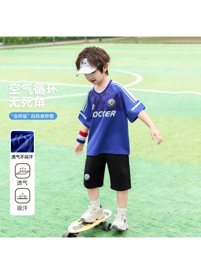 Bumblebee Boys' Soccer Jersey Set 2025 New Summer Sports Quick-dry Training Uniform Student Short Sleeve Basketball Jersey - Image 2