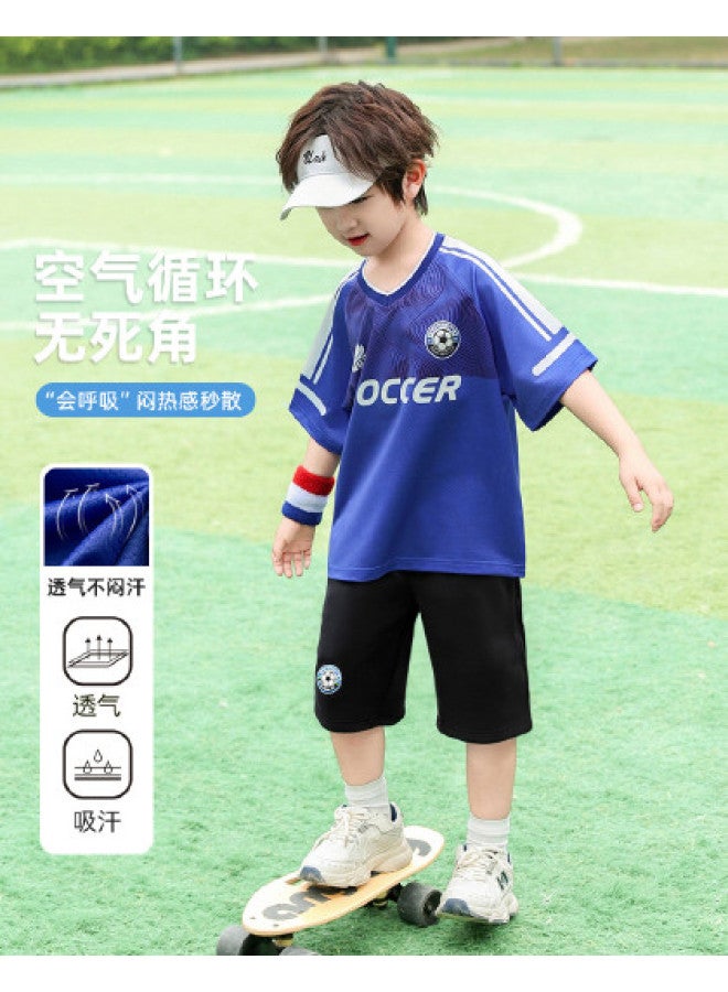 Bumblebee Boys' Soccer Jersey Set 2025 New Summer Sports Quick-dry Training Uniform Student Short Sleeve Basketball Jersey - Image 1