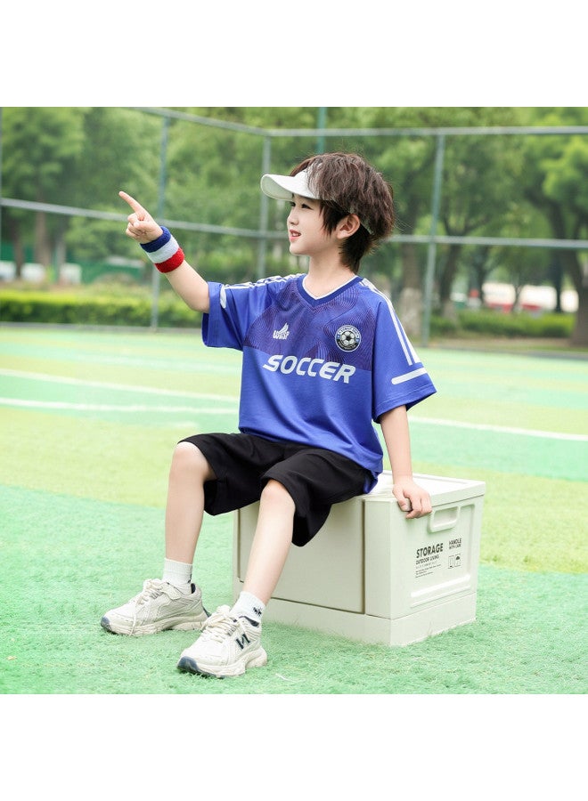 Bumblebee Boys' Soccer Jersey Set 2025 New Summer Sports Quick-dry Training Uniform Student Short Sleeve Basketball Jersey - Image 3