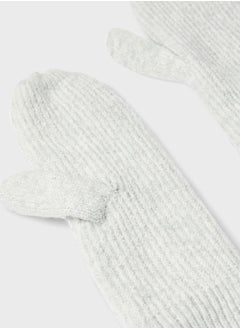 PIECES Ribbed Knit Mittens  - Image 3