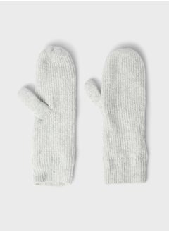 PIECES Ribbed Knit Mittens  - Image 2