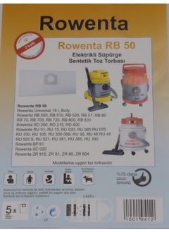 Rowenta Rb 50 Washable Synthetic Dust Bag (2 PACKS 10 PIECES)  - Image 3