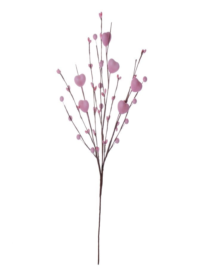 J'FLORU Valentine’s Day Gifts,6 Pack Valentine’s Day Picks Berry Stems with Pink Hearts for Valentine’s Day Decor Anniversary Wedding Decorations(Pink) - Image 4
