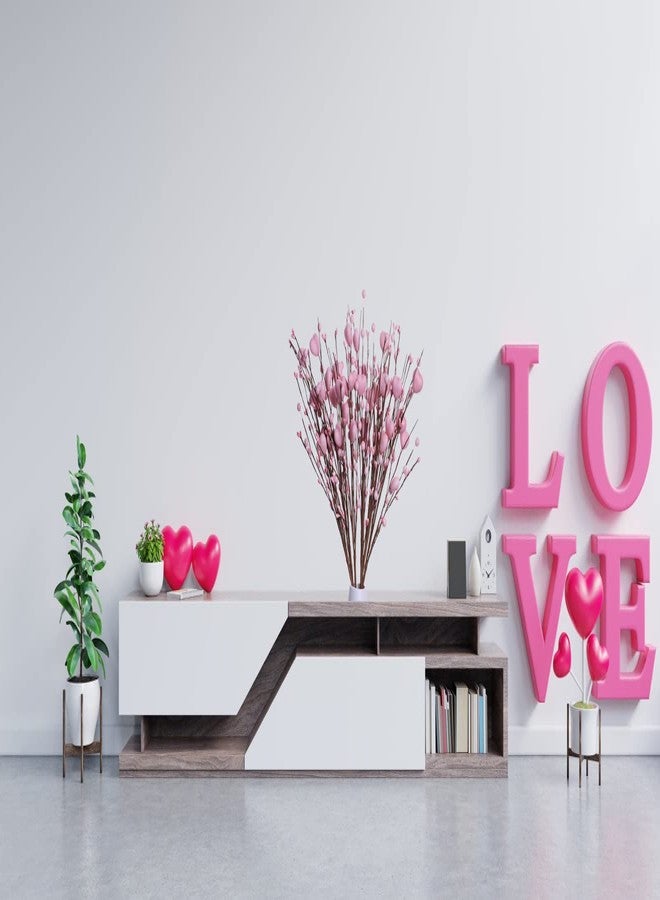 J'FLORU Valentine’s Day Gifts,6 Pack Valentine’s Day Picks Berry Stems with Pink Hearts for Valentine’s Day Decor Anniversary Wedding Decorations(Pink) - Image 5