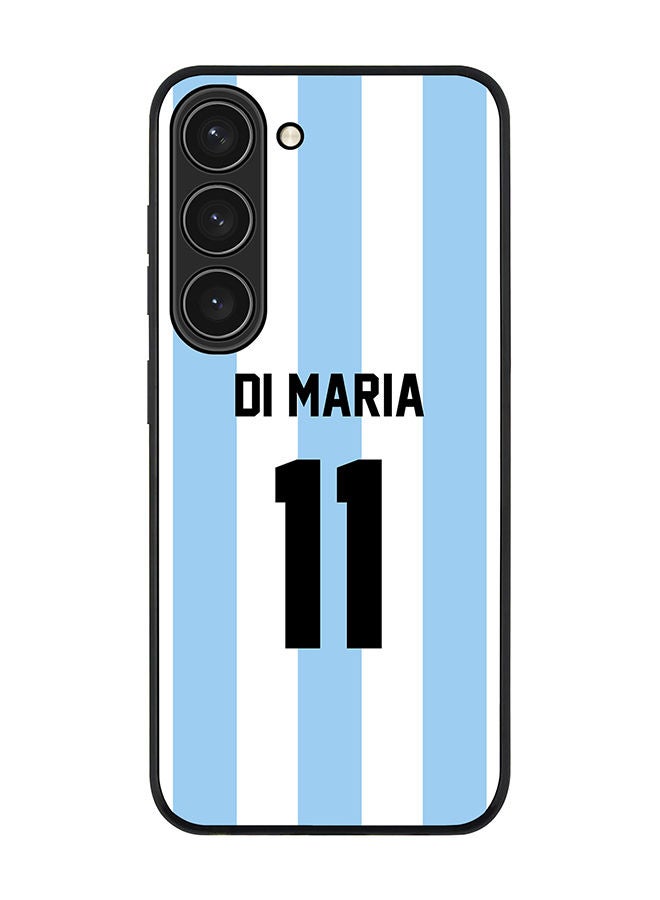 Stylizedd Rugged Black edge case for Samsung Galaxy S23 5G Slim fit Soft Case Flexible Rubber Edges Anti Drop TPU Gel Thin Cover - Football Team - Argentina Player Name - Di Maria - Image 1