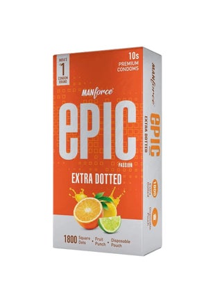 Epic Passion Fruit Punch Flavour Super Thin Extra Dotted Lubricated Latex Condom