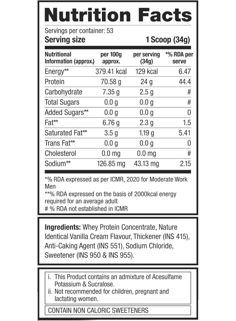 LABRADA 100% Whey Protein Powder Vanilla 4.13 lbs - Image 4