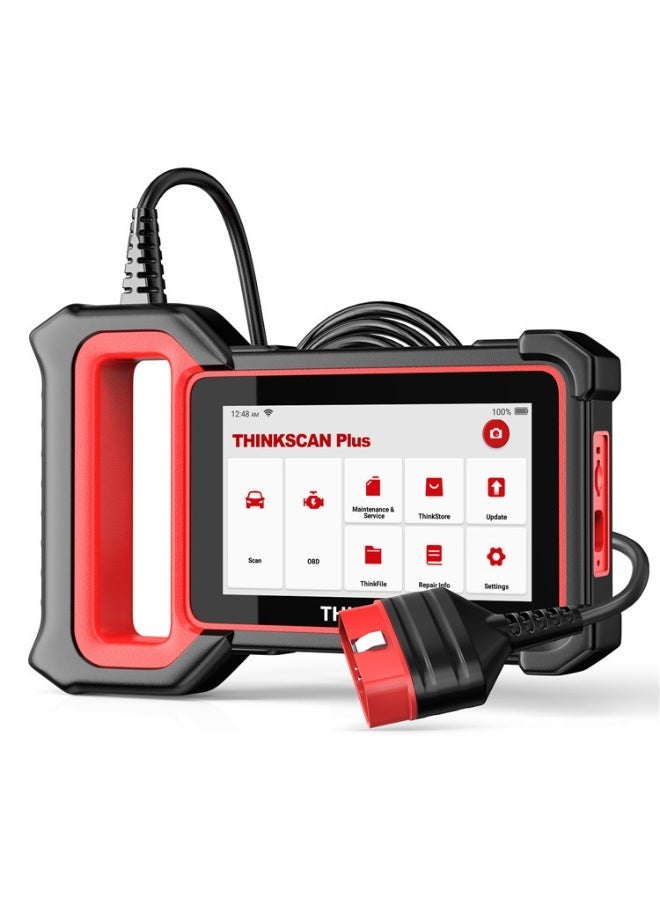 فكر في السيارة جهاز فحص OBD2 ThinkCAR، جهاز فحص ThinkScan Plus S7 لأنظمة ABS، SRS، ECM، TCM، BCM، AC، IC، مع 5 خيارات خدمات خاصة، جهاز فحص سيارات يغطي أكثر من 10,000 سيارة، قارئ أكواد، متوافق مع AutoAuth لـ FCA SGW - Image 1