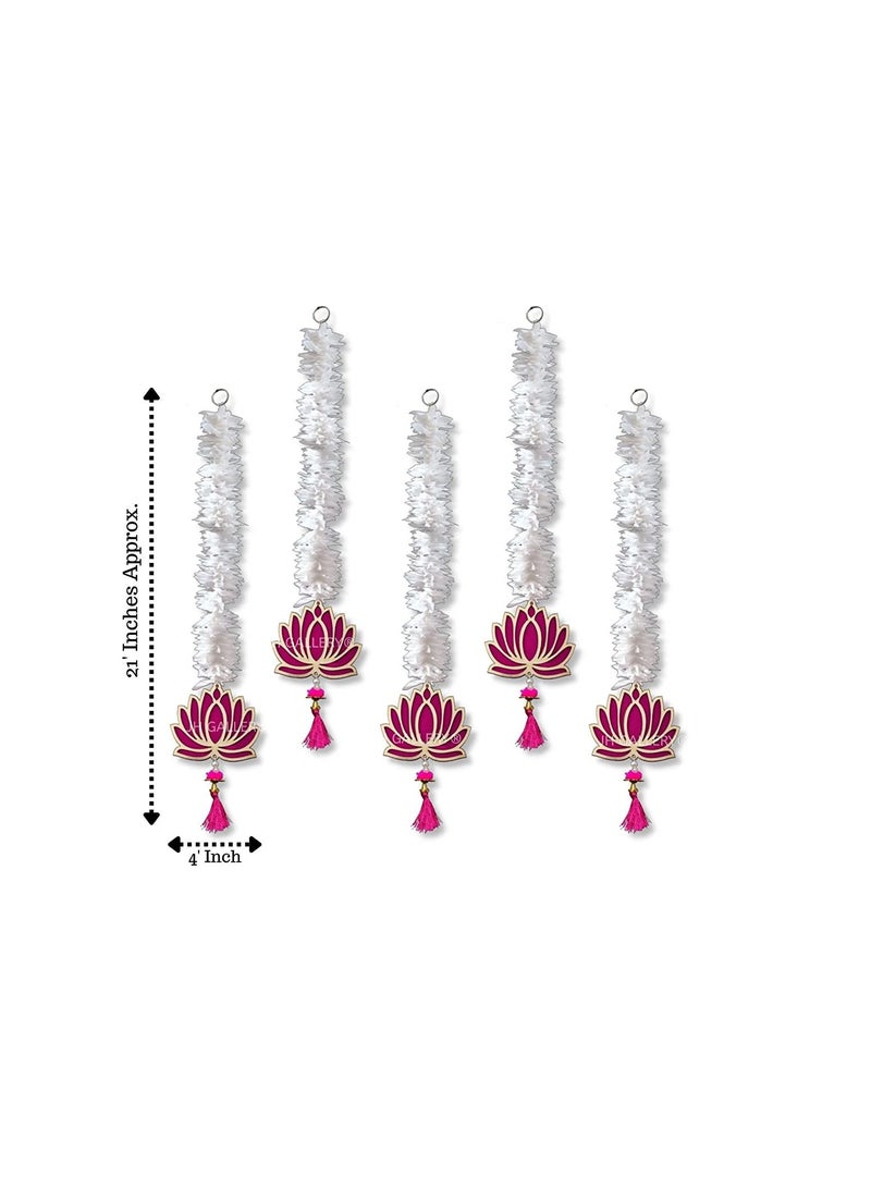 Lotus Hangings  Floral Wall Hangings showpiece For Home Decor Pack Of 5  - Image 2