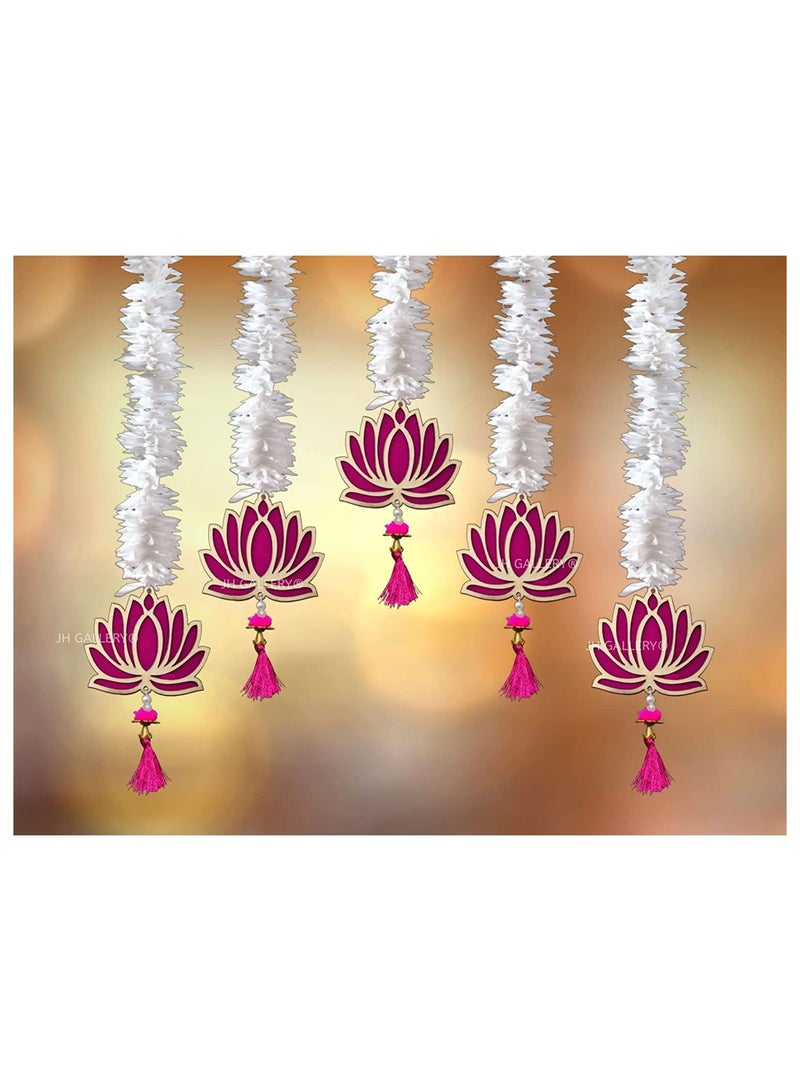Lotus Hangings  Floral Wall Hangings showpiece For Home Decor Pack Of 5  - Image 1