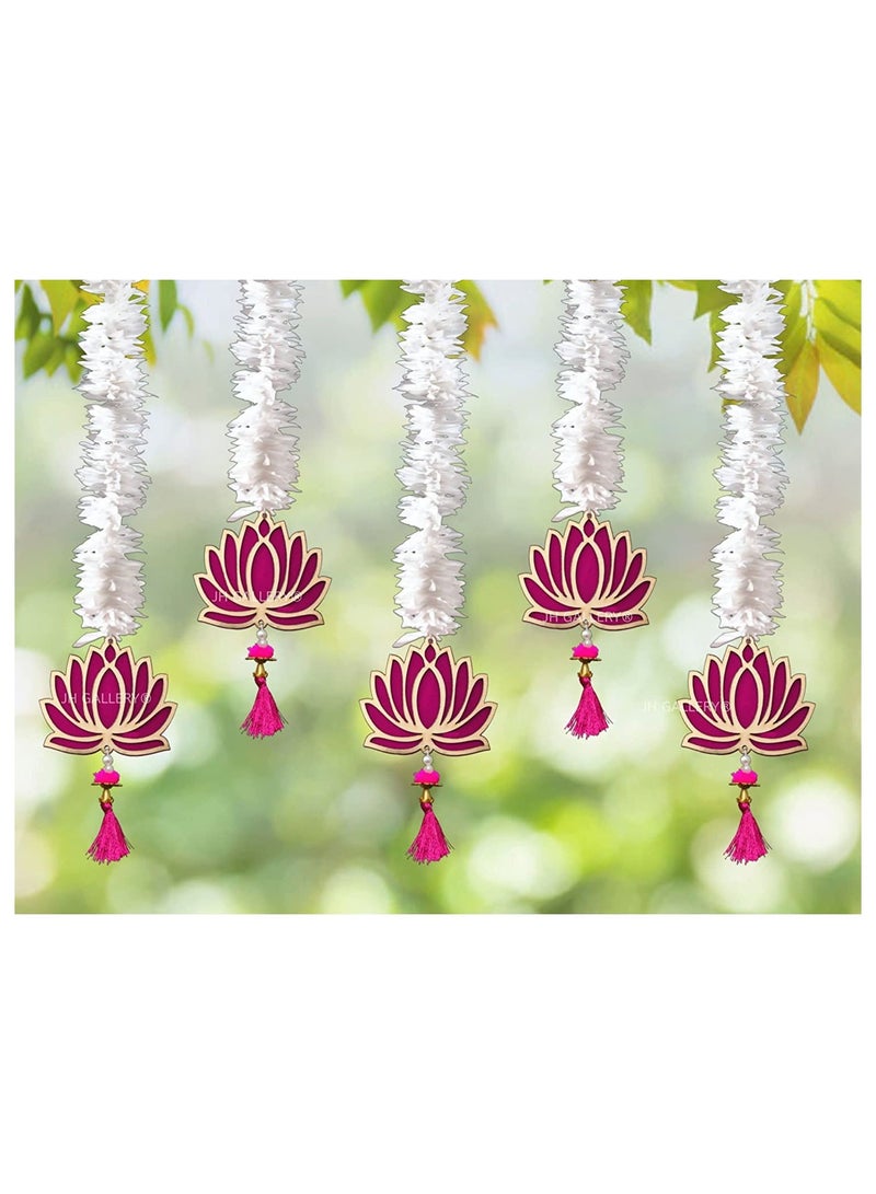 Lotus Hangings  Floral Wall Hangings showpiece For Home Decor Pack Of 5  - Image 3