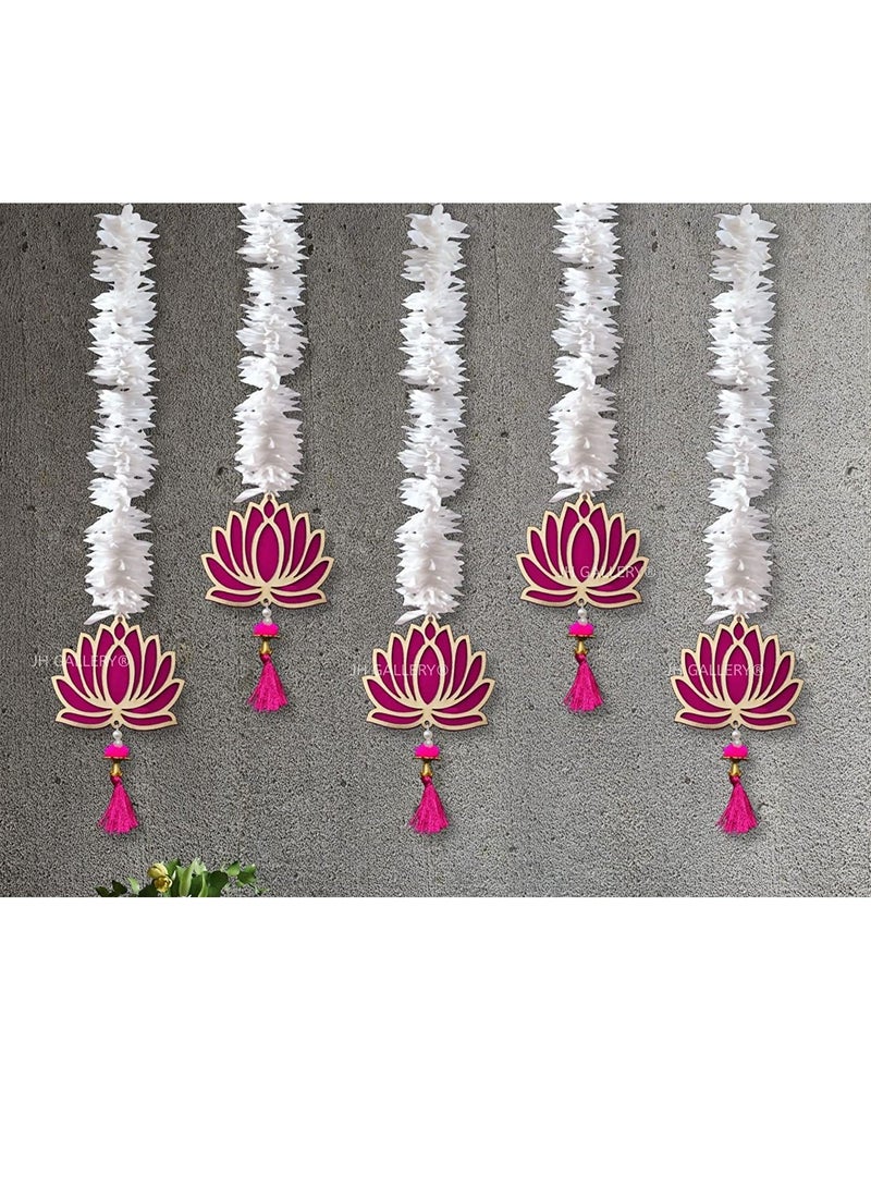 Lotus Hangings  Floral Wall Hangings showpiece For Home Decor Pack Of 5  - Image 4