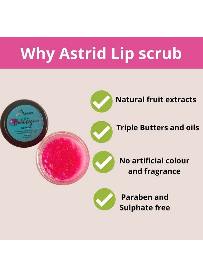 Astrid Bubblegum lip scrub, No Parabens and sulphate, 12 GMS, Lip scrub, exfoliate and lighten lips, all skin types - Image 5