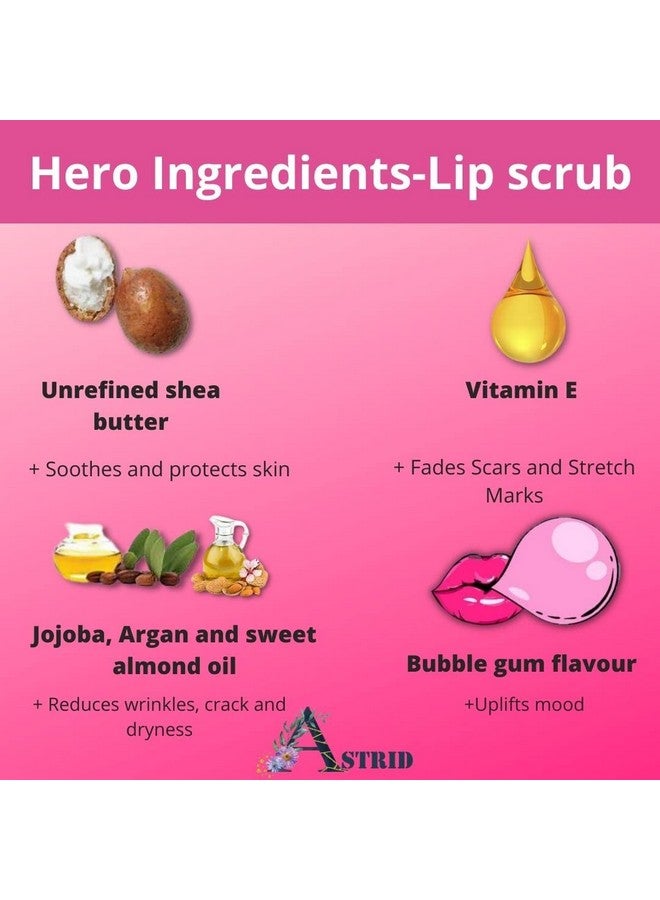 Astrid Bubblegum lip scrub, No Parabens and sulphate, 12 GMS, Lip scrub, exfoliate and lighten lips, all skin types - Image 4