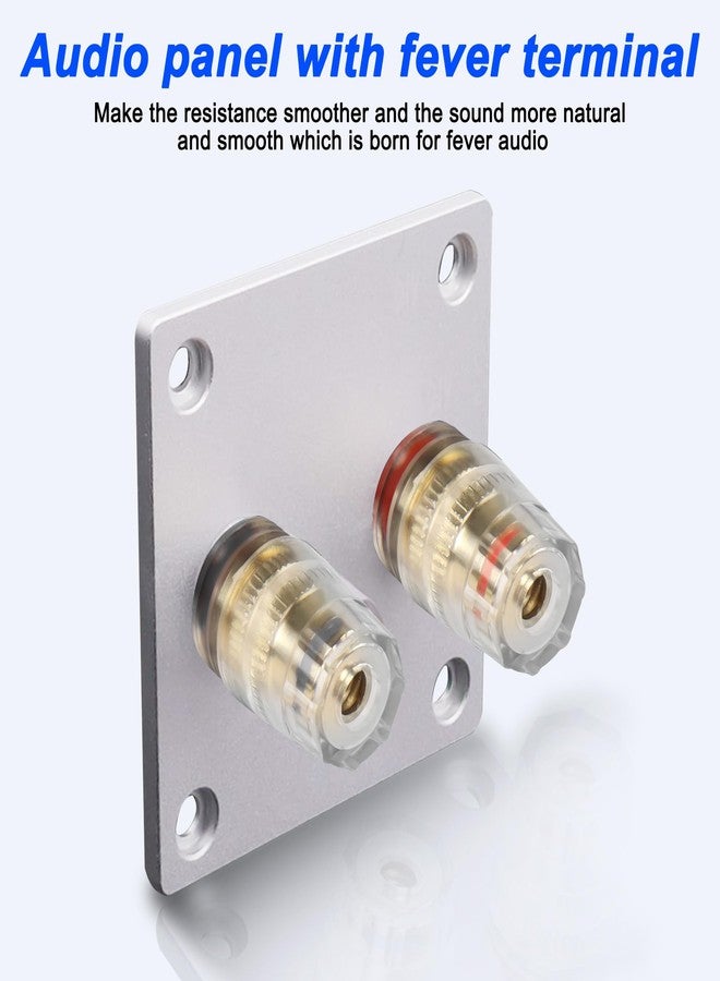 XMSJSIY D-Type Speaker Box Terminal Binding Post Panel Mount 4mm Banana Plug Socket Connector Copper Gold Plate for Amplifier Subwoofer Box Terminal-1 Pair(Black+Red) - Image 5