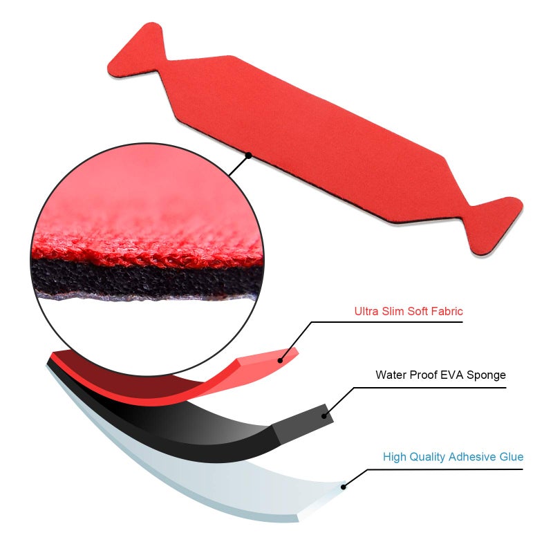 Gomake Vinyl Felt Squeegee 4 Inch Built in Magnet with Big Buffer Felt Edge for Car Vinyl Scraper Decal Applicator Tool, Pack of 3 - Image 5