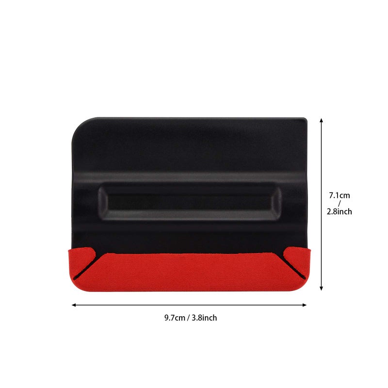 Gomake Vinyl Felt Squeegee 4 Inch Built in Magnet with Big Buffer Felt Edge for Car Vinyl Scraper Decal Applicator Tool, Pack of 3 - Image 4