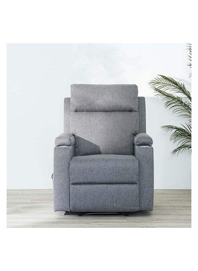 DANUBE HOME Danube Home Taylor 1 Seater Fabric Power Recliner With Massage Options & Cup Holder Modern Design One Seat Relaxing Chair Comfortable Living Room Furniture L 77 x W 84 x H 104 cm Grey  - Image 3