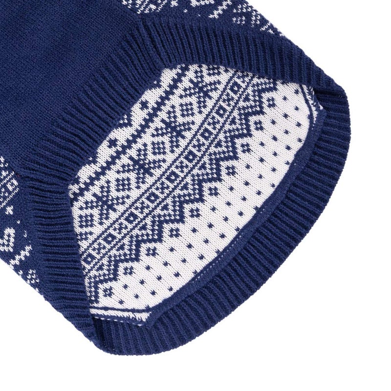 HOMIMP Argyle Dog Sweater - Warm Winter Coat for Small, Medium & Large Dogs, Ugly Puppy Sweater, Soft Coat, Pet Clothing for Boys & Girls (Medium, Blue) - Image 3