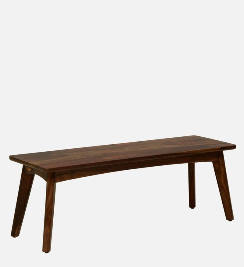 Carpentray carpentray Store 120cm Long Solid Sheesham Wood Dining Bench for Living Room Living Room Bench for Study Home Furniture Wooden Bench 120cm Long  - Image 3