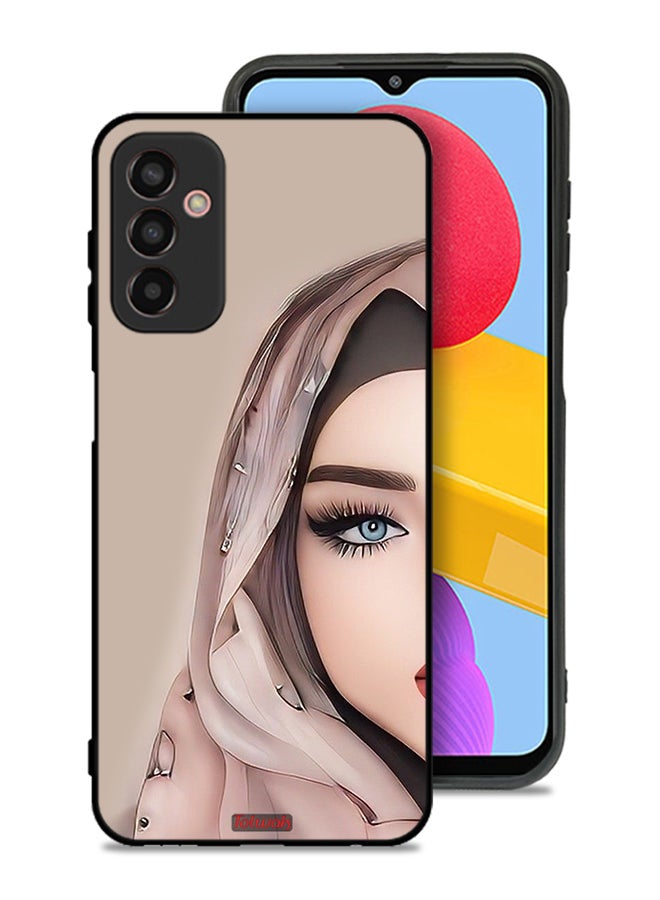 Tolwak Samsung Galaxy F13 Protective Case Cover Half Face Girl Art - Image 1