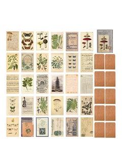 Y&D 40Pcs Vintage Style Postcards and Envelopes Set, Retro Nostalgic Memory Postcard Creative Cowhide Old English Writing Greeting Card Photography Props DIY Paper for Handicrafts  - Image 2