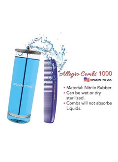Allegro Combs Allegro Combs 1000 X-Large Styling Comb Hair Cutting Barber Stylist Shampoo Combs All Purpose Wide And Fine Tooth Made In The USA 2 Pc. (Purple)  - Image 5