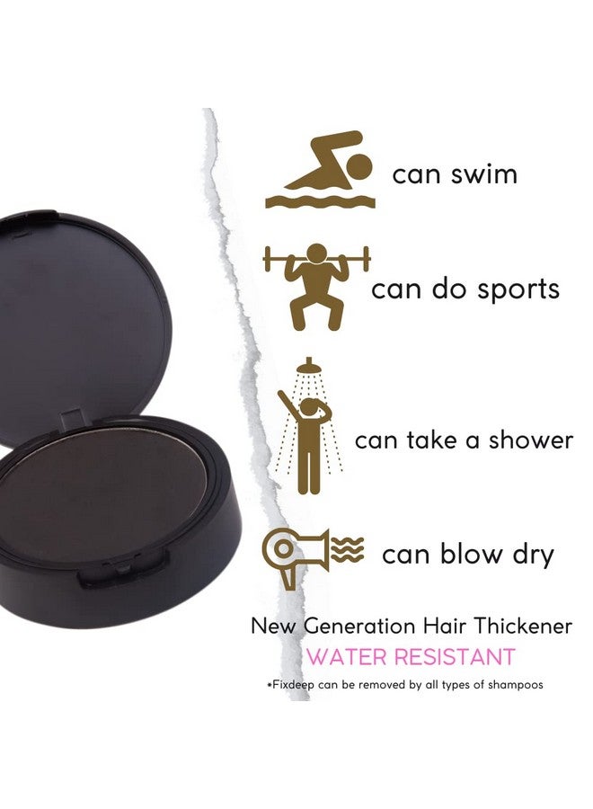 Fixdeep Hair Thickener ; New Waterproof Formula Natural & Fuller Looking Hair In 30 Sec 14G Hair Fibers For Thinning Hair & Bald Spots & Graying Hair Roots (Dark Brown) - Image 3