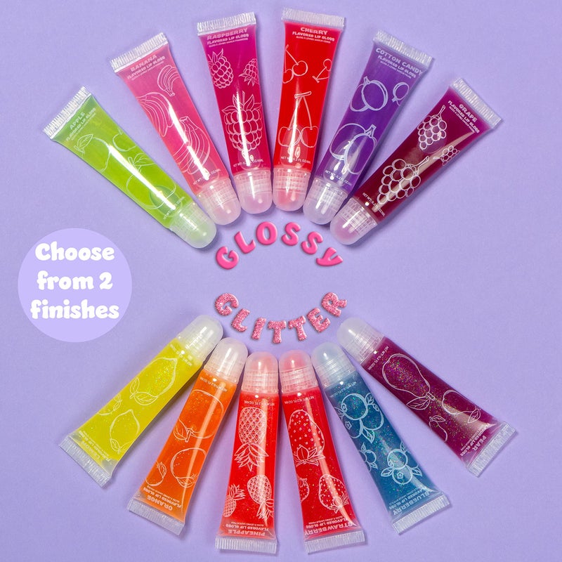EXPRESSIONS 12pc Flavored Lip Gloss Bulk Set | Non-Toxic, Kid-Safe Squeeze Tubes for Party Favors, Goodie Bag Fillers & Classroom Gifts - Image 3