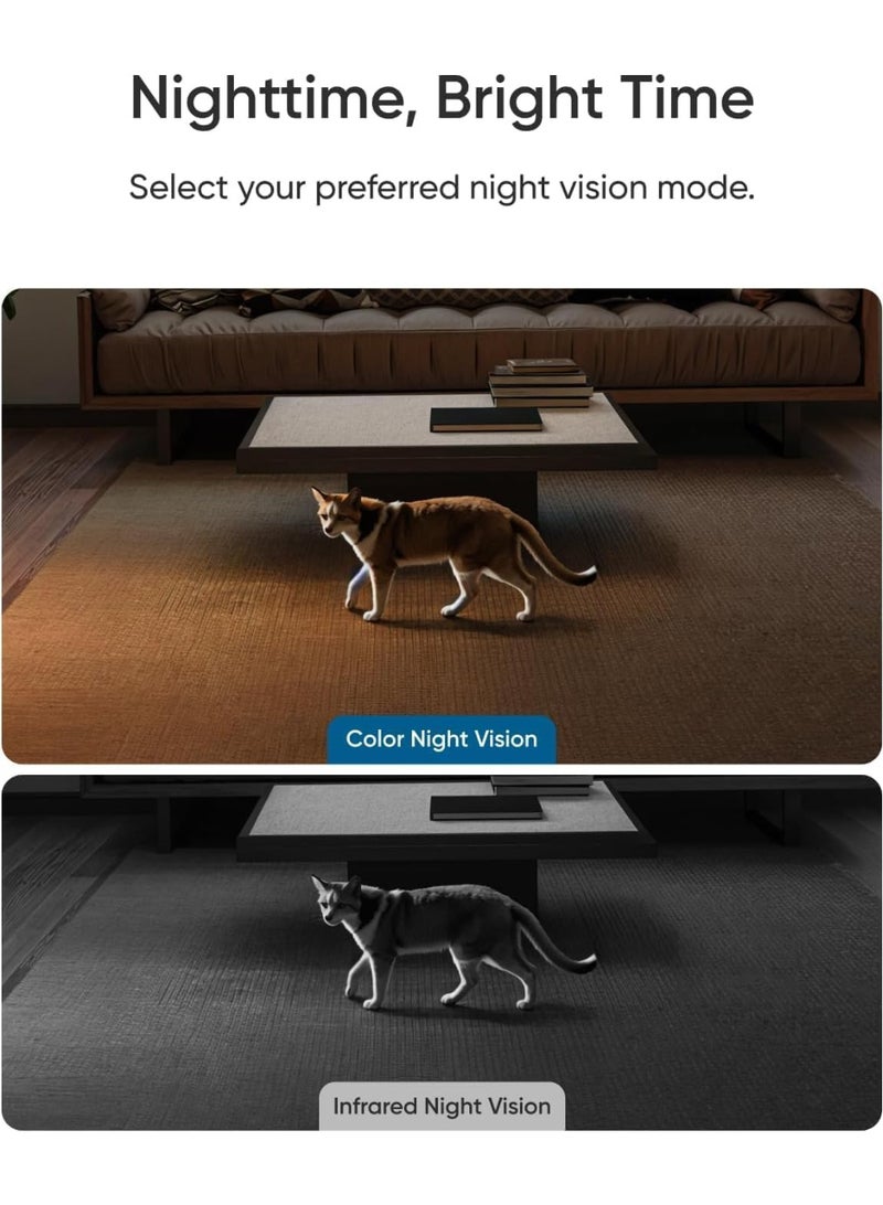 eufy Indoor Cam E30, Latest Generation, 4K UHD Security Camera, Pet/Dog/Baby Camera with Phone app, Color Night Vision, Human/Pet Auto Tracking, 360 Pan-Tilt, Works with Homekit，White - Image 5