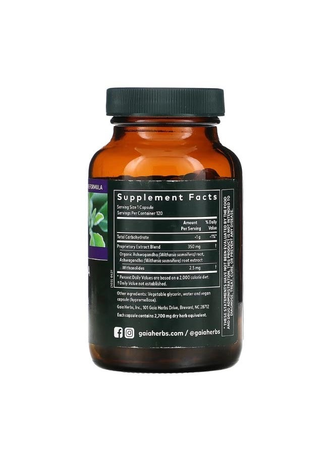 Gaia Herbs Ashwagandha Root 120 Vegan Liquid Phyto Caps  - Image 2