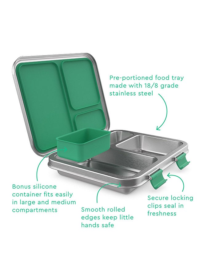 Bentgo Kids Stainless Steel Lunch Box - Green  - Image 2