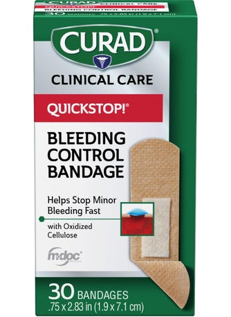 CURAD CURAD QuickStop! Flex-Fabric Bandages, 0.75x2.83 Inch, 30/Box, One Box 