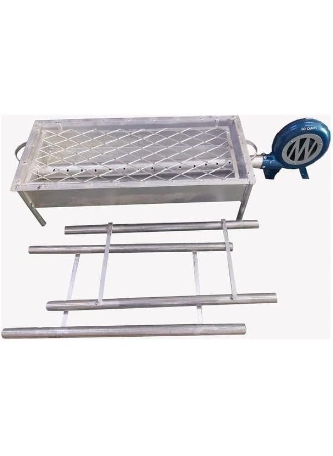 GO2CAMPS GO2CAMPS Barbeque Grill with Blower and Fan ,Long Leg, Large, Black  - Image 1