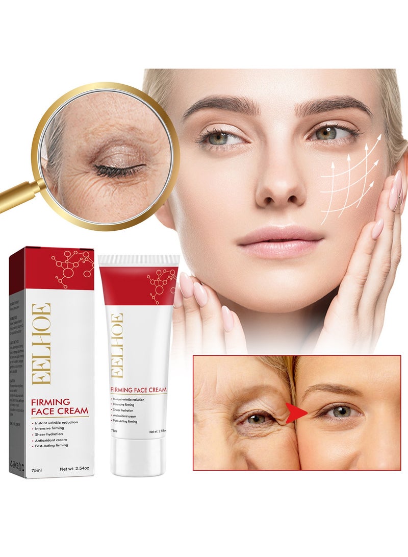 EELHOE Firming Face Cream, Wrinkle Rejuvenation, Anti-Aging, Fade Fine Lines, Improve Skin Elasticity, Nourishing Moisturizer 75ml. - Image 2